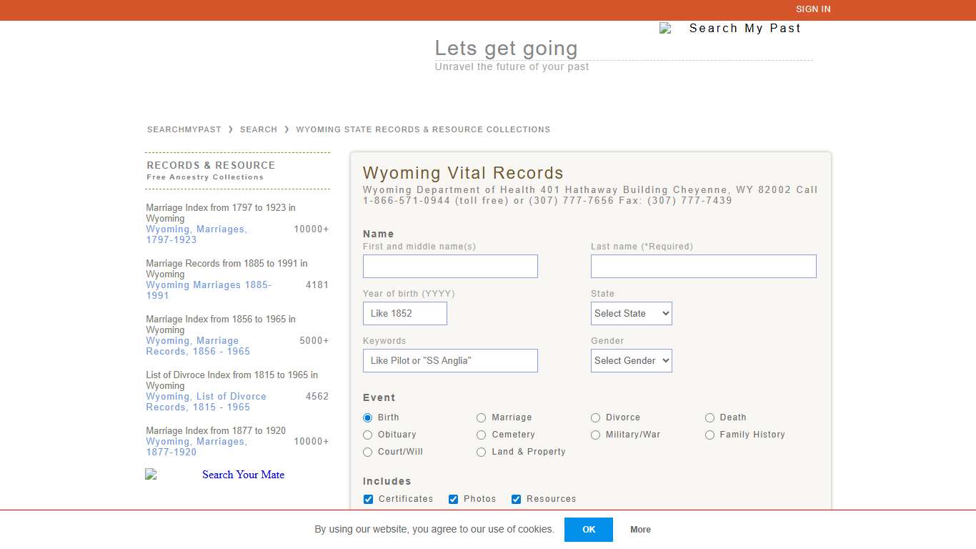 Wyoming | Searchmypast